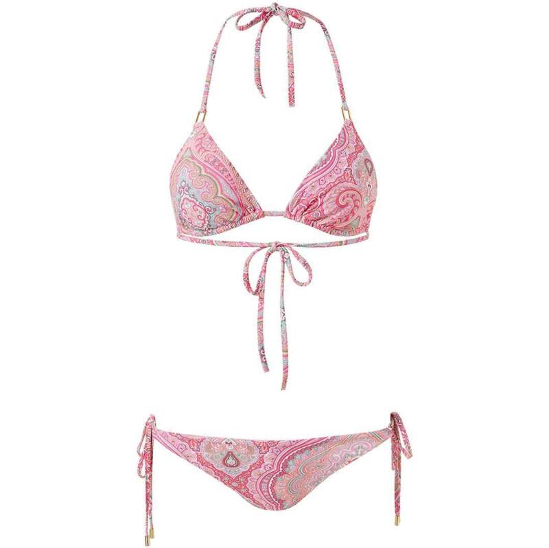 Cancun Padded Triangel Bikini Paisley Blush 