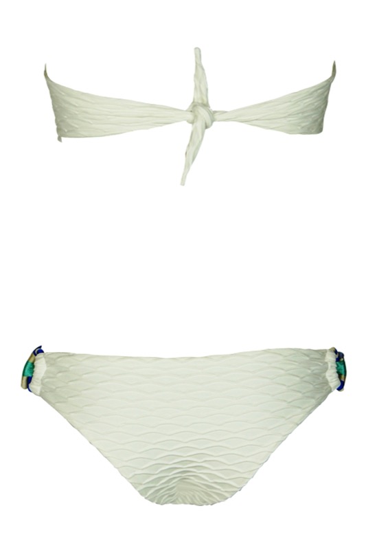 Padded Twist Bandeau Bikini  white