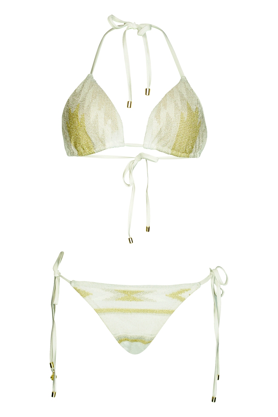 White Gold Trinity Padded Triangel Bikini