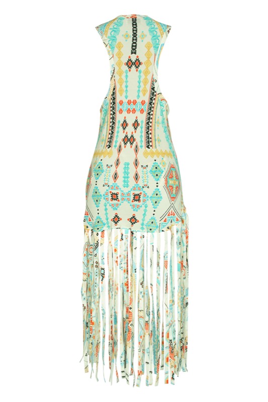 Aztec Kleid (Rücken)mit Fransen