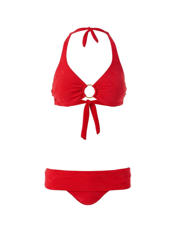 Brussels Bügel Bikini Zigzag Rot