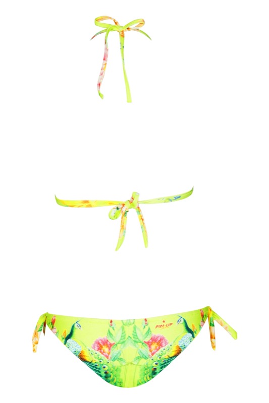 Padded Triangle Bikini mit Pailletten in gelb