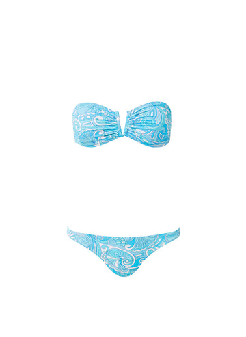 Alba Padded Bandeau Bikini Mirage Blue