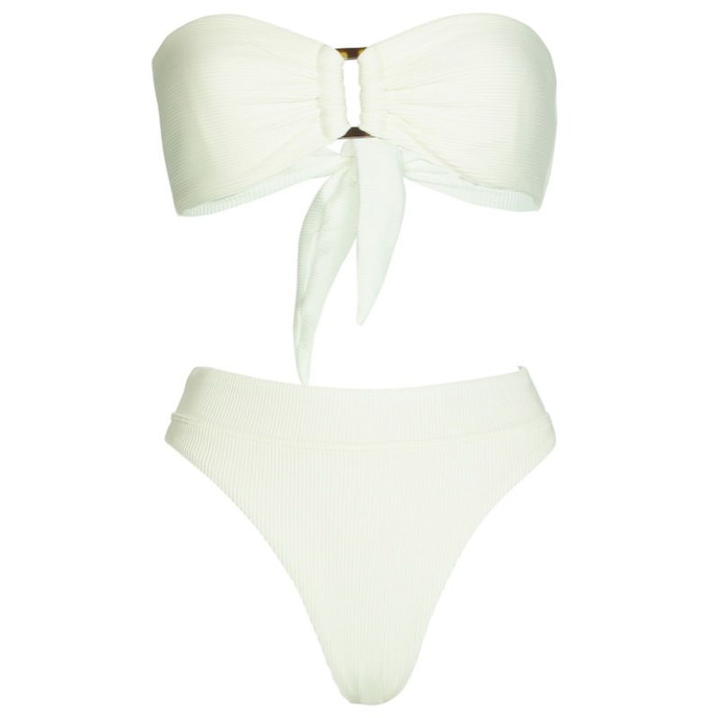 White Pearl Padded Bandeau Bikini