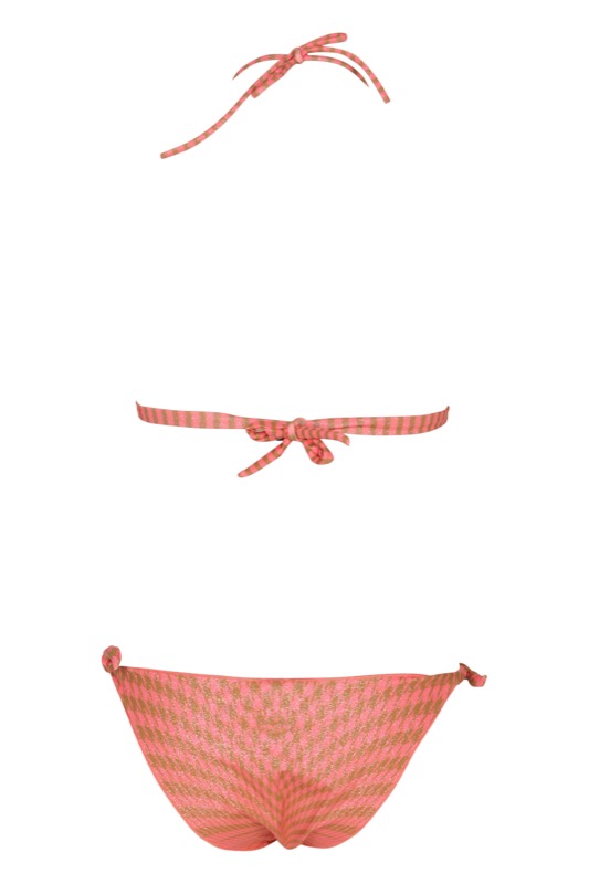 Padded Triangel Bikini mit geometrischem Muster