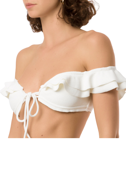 Hopi Padded Bandeau Bikini Off-White
