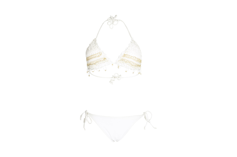 Padded Triangel Bikini Weiß