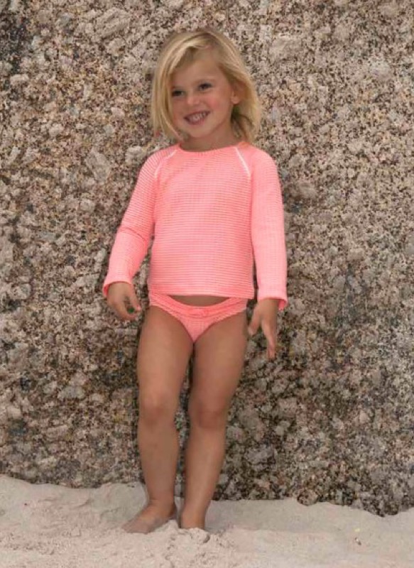 Baby Dakota Swim Shirt Fluro-ribbed