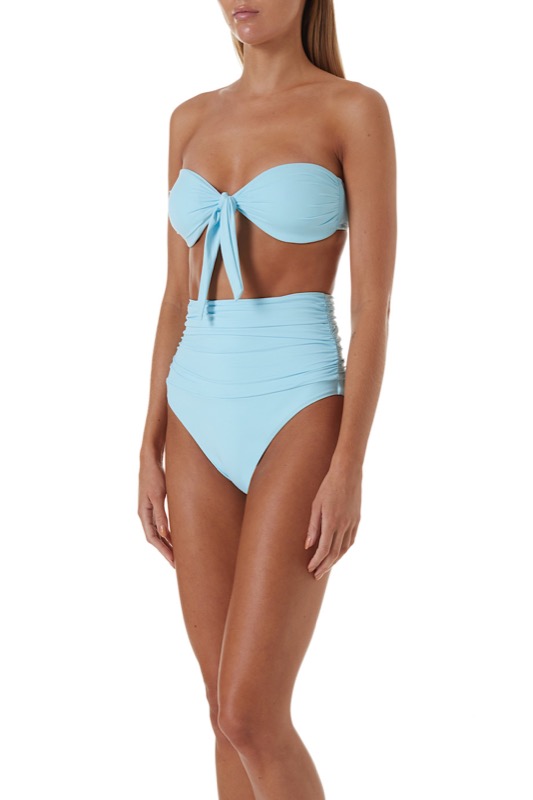 Caribe Padded Bandeau Bikini Celeste