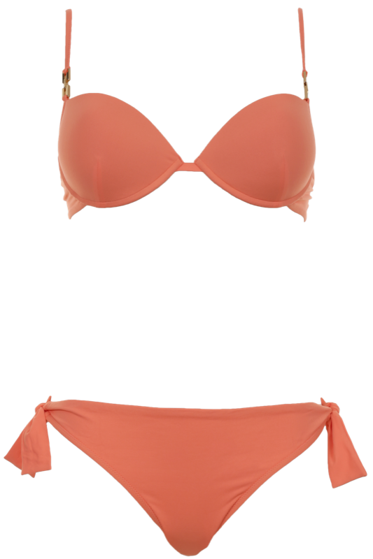 FENDI | Push Up Bikini mit Bügel in leuchtendem Orange