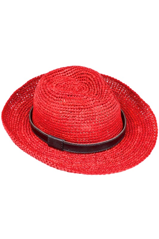 Laurel panama hat rouge