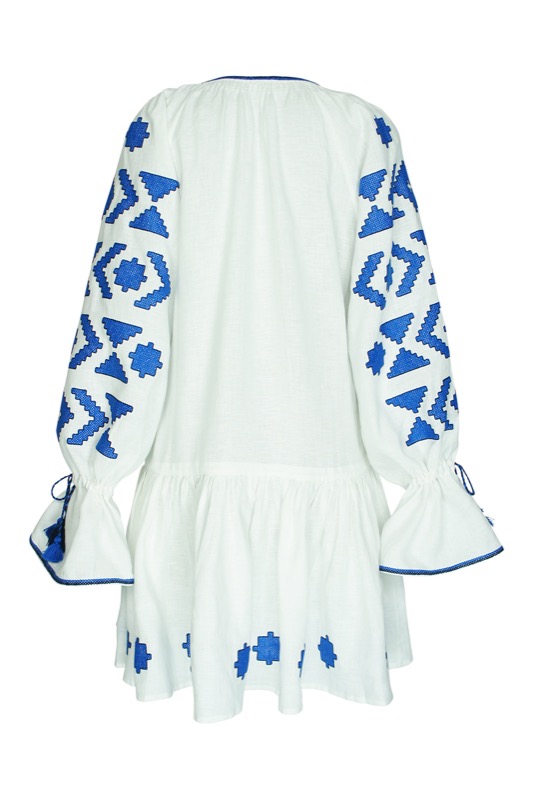 Vanka Minikleid weiß/blau
