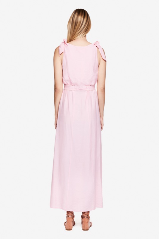 Piped Luxe Maxikleid Rosa
