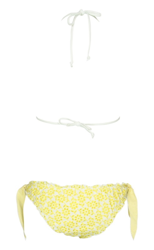 Floral Padded Triangel Bikini Gelb
