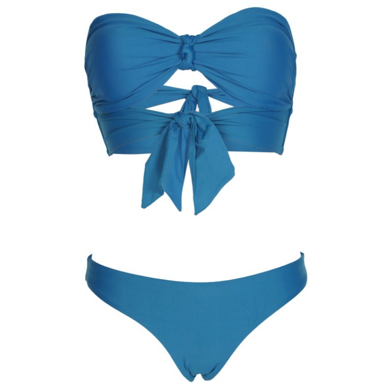 Island Blue Padded Bandeau Bikini